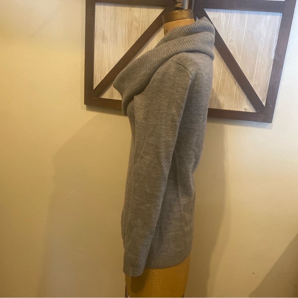 Smartwool Women's Cowl Neck Sweater in Heather Gray - Picture 4 of 6